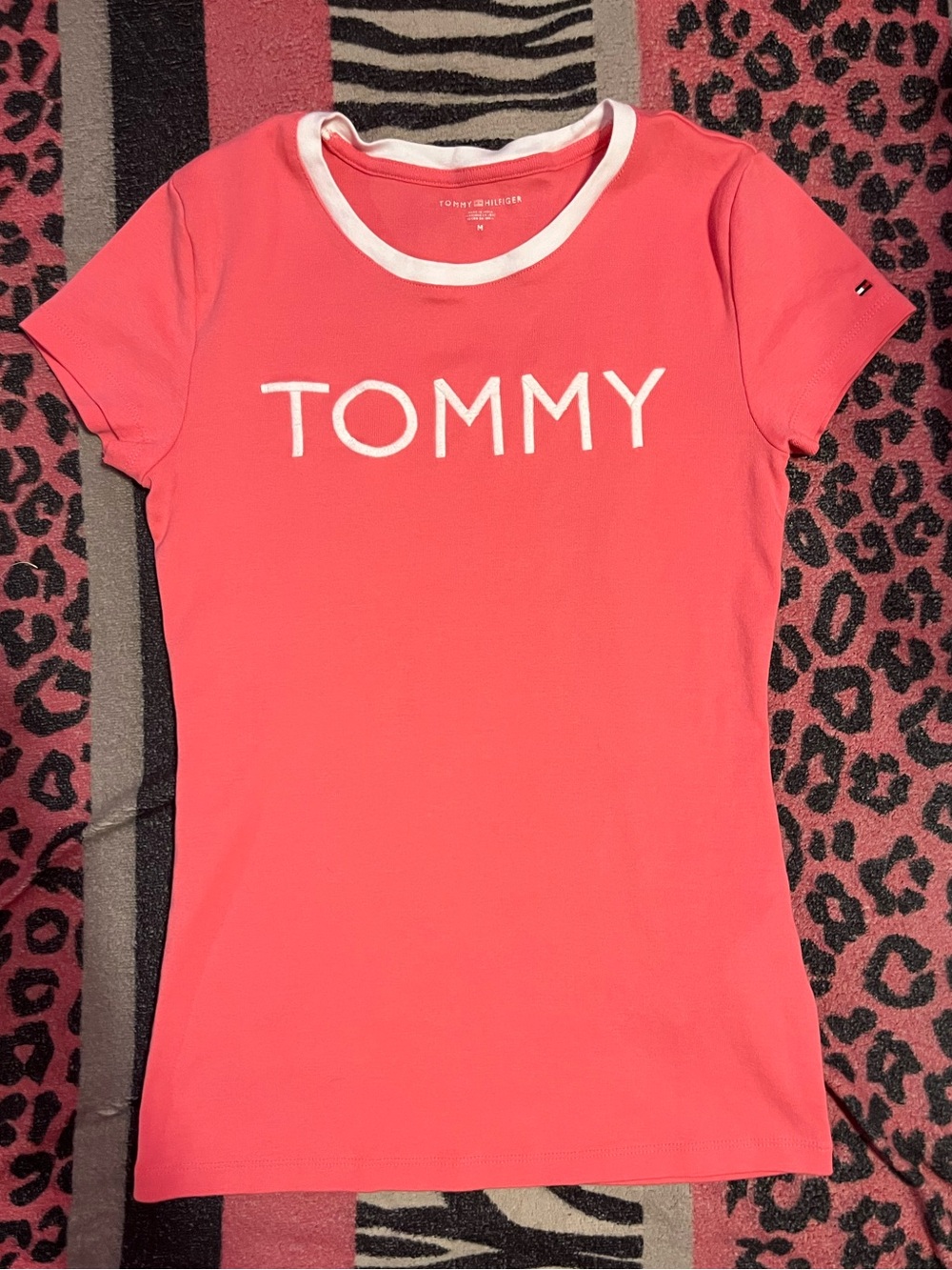 Tommy Hilfiger fitted coral shirt